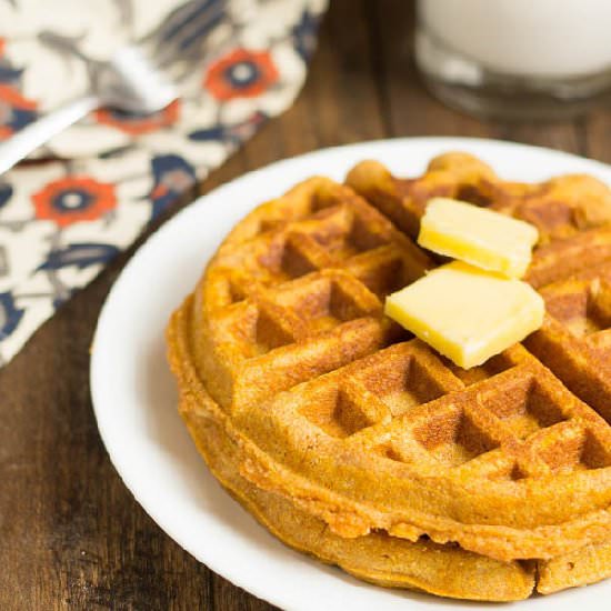 Pumpin Waffles - Recipe photo by LowCarbOneDay