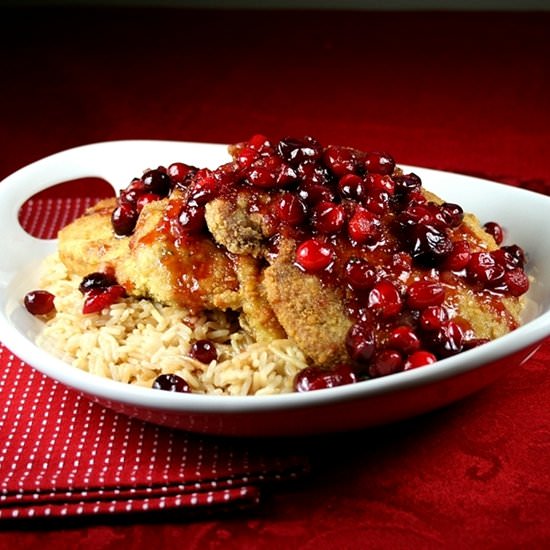 Cranberry Pork Chops and Rice Pilaf - Recipe photo by recipesfoodandcooking