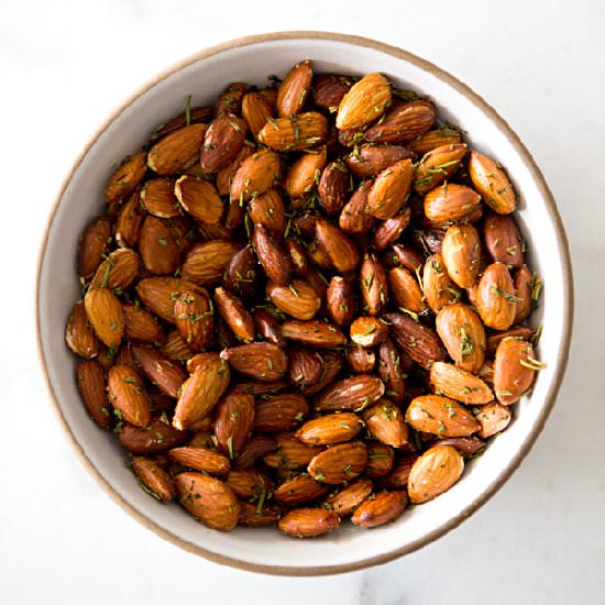 Herb Roasted Almonds - Recipe photo by a house in the hills