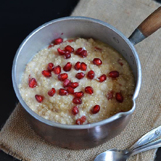 Quinoa and Pomegranate Porridge - Recipe photo by Ginja