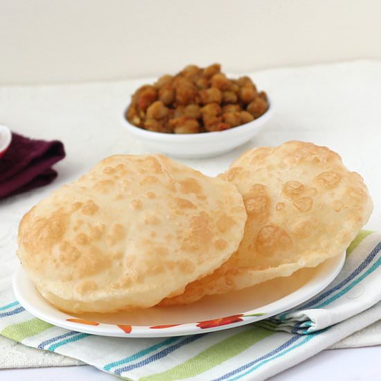Bhatura – Indian Style Puffed Bread - Recipe photo by foodviva