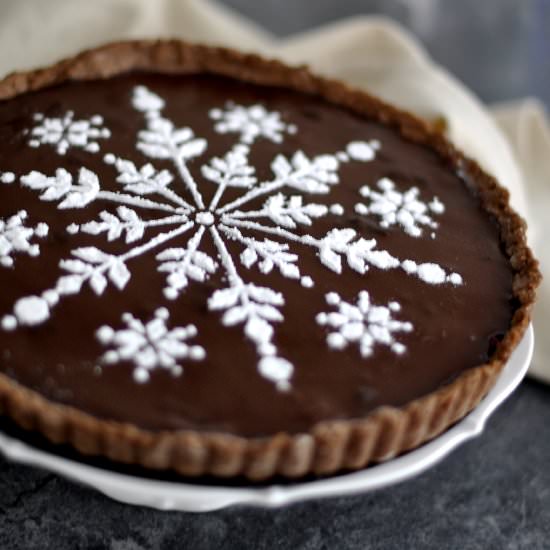 Raspberry Chocolate Tart - Recipe photo by PelinChef