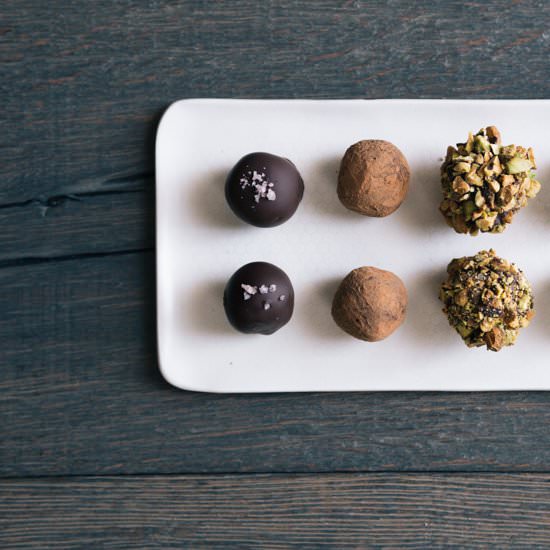 Dark Chocolate Truffles - Recipe photo by thecookbookdiaries