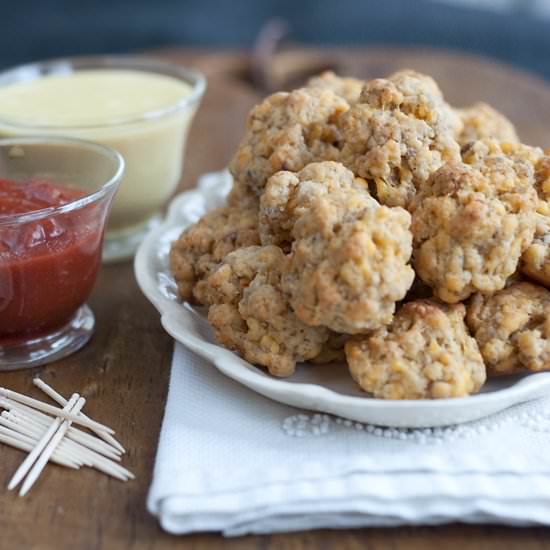 Sausage Balls w/Two Dipping Sauces - Recipe photo by LanaAnn