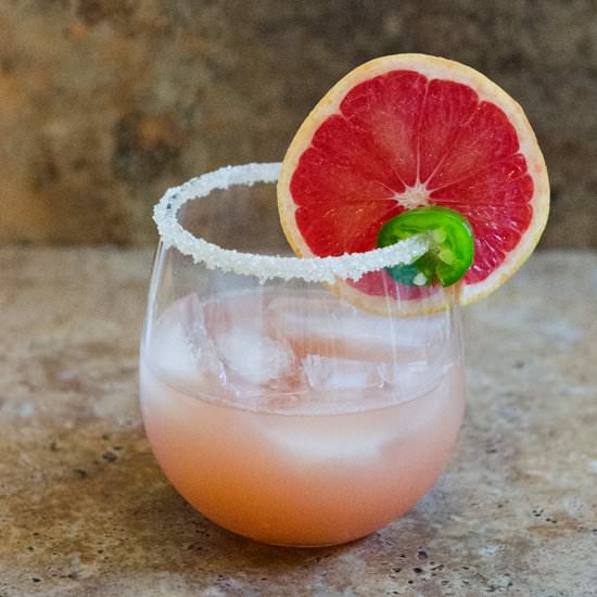 Jalapeño & Grapefruit Margaritas - Recipe photo by SoLetsHangOut