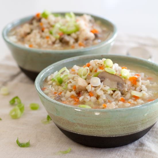 Chicken and Barley Soup - Recipe photo by prettylittledishes