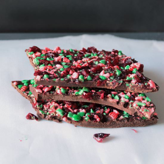 Peppermint Craisin Bark - Recipe photo by food nasty