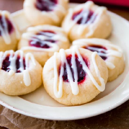 Raspberry Almond Thumbprints - Recipe photo by sallysbakingaddiction