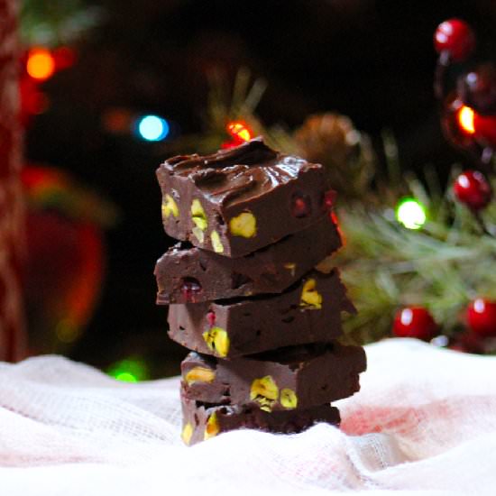 Pomegranate Pistachio Fudge - Recipe photo by purethyme