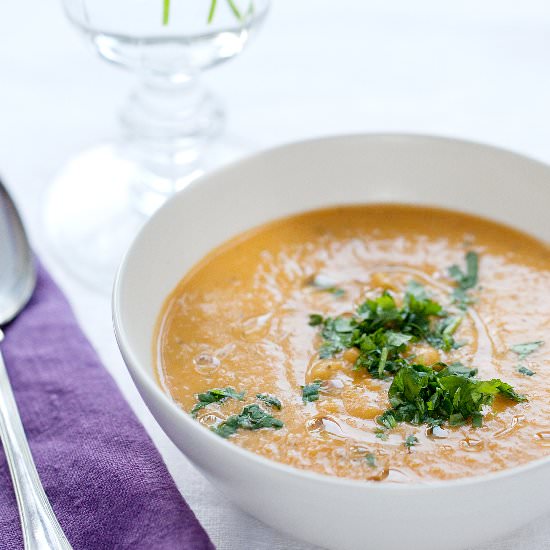 Creamy Vegan Butternut Soup - Recipe photo by Elegantlyvegan