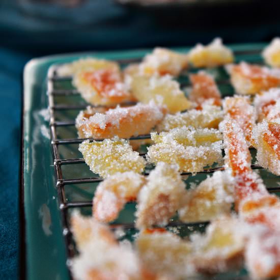 Candied Citrus Peel - Recipe photo by The Gumdrop Button