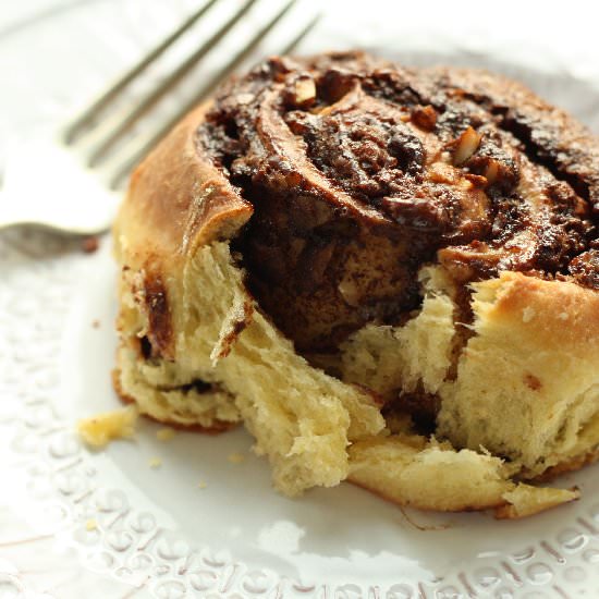 Chocolate Hazelnut Buns - Recipe photo by ScaredyCatKitchen