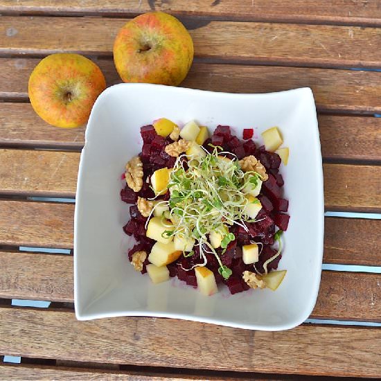 Beet Salad with Apples - Recipe photo by Swiss MIss in the Kitchen