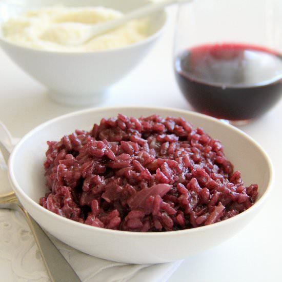 Red Wine Risotto - Recipe photo by Shockinglydelicious