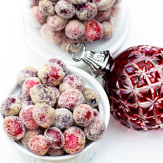 Boozy Sparkling Cranberries - Recipe photo by bakelovegive