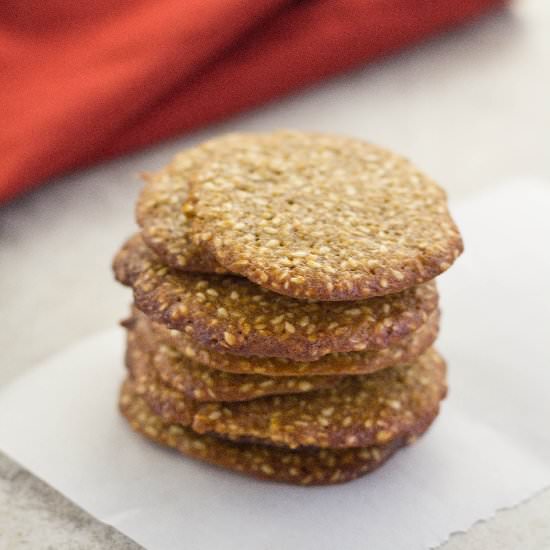 Benne Wafer Cookies - Recipe photo by LowCarbOneDay