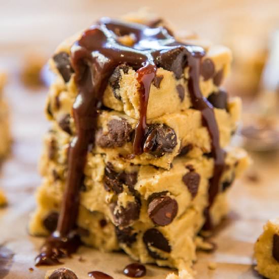 Raw Choc Chip Cookie Dough Bars - Recipe photo by Averie