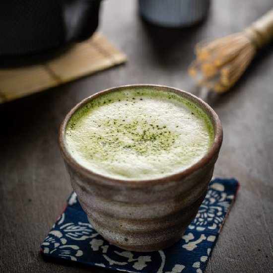Green Tea Latte - Recipe photo by Just One Cookbook