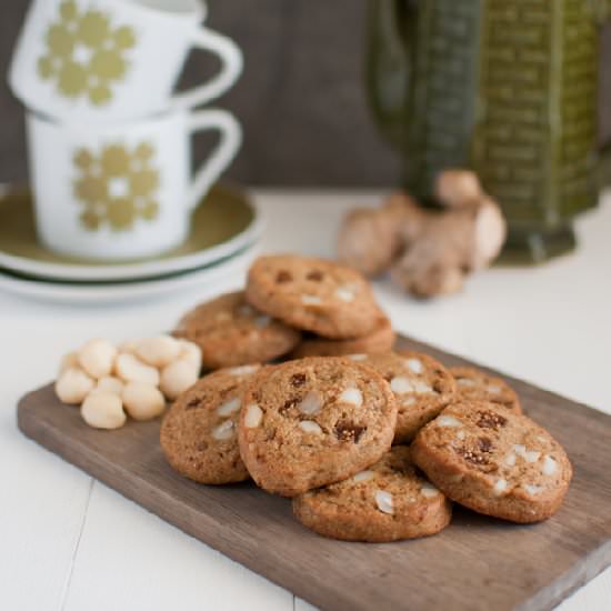 Ginger, Fig & Macadamia Cookies - Recipe photo by 84thand3rd