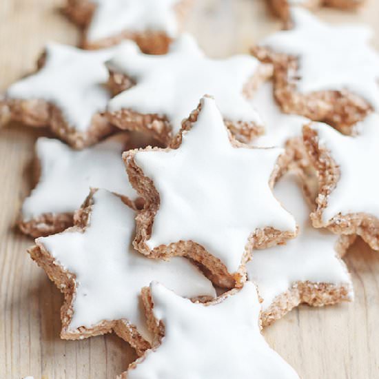 Zimtsterne – German X-Mas Cookies - Recipe photo by FigandHoney