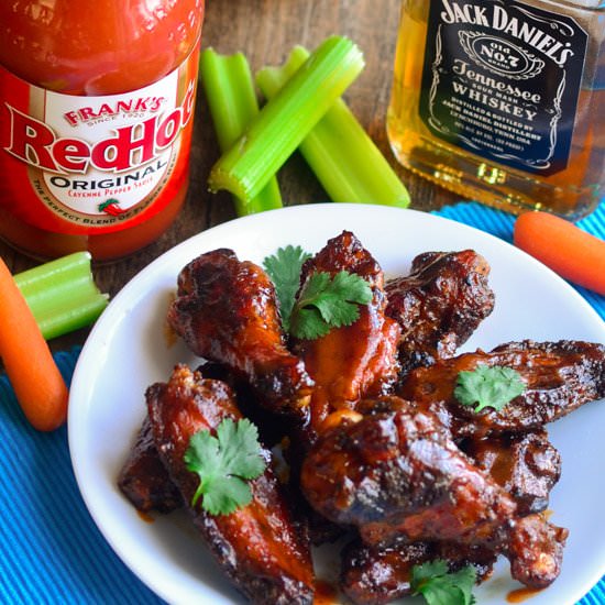 Jack Daniel's Smoked Whiskey Wings - Recipe photo by The Spice Kit Recipes