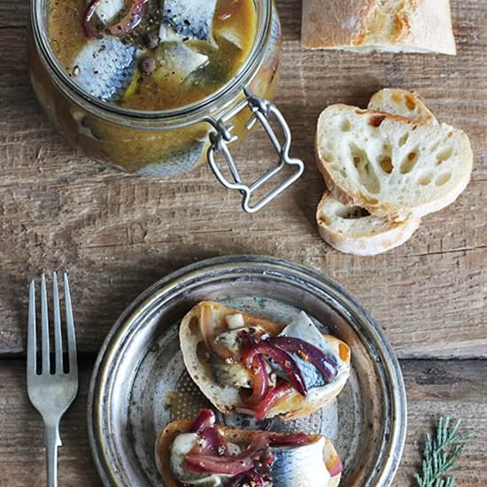 Herrings with Caramelised Onion - Recipe photo by Tosia