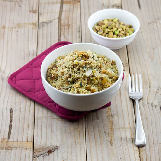 Pistachio and Fig Couscous - Recipe photo by lemonandolives