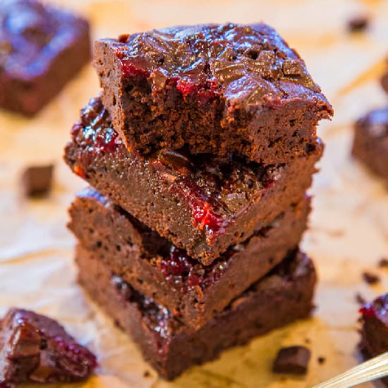 Choc Cherry Choc Chunk Brownies - Recipe photo by Averie