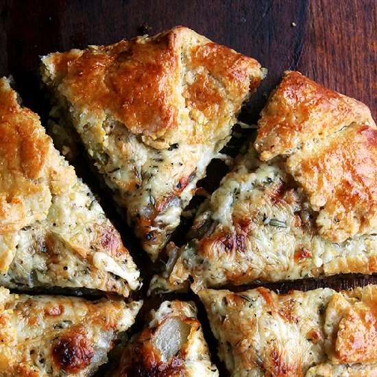 Fontina, Pear and Onion Galette - Recipe photo by WisconsinCheese
