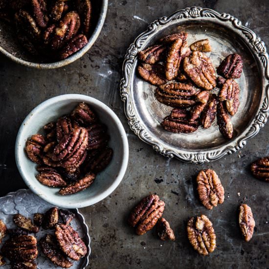 Rum Glazed Pecans - Recipe photo by Jelly Toast
