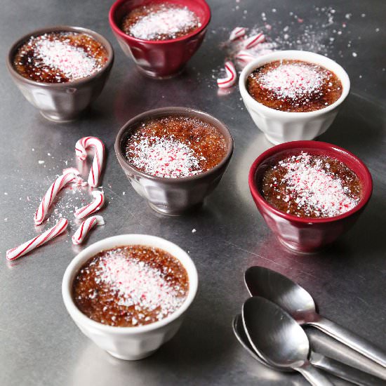 Chocolate Peppermint Creme Brulee - Recipe photo by Kitchen Konfidence