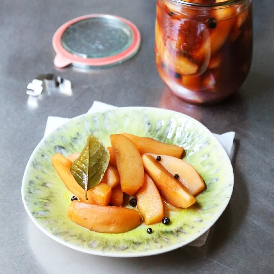Pickled Quince - Recipe photo by Kitchen Konfidence
