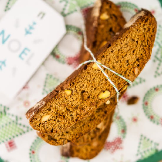 Persimmon and Pistachio Biscotti - Recipe photo by intheknowmom