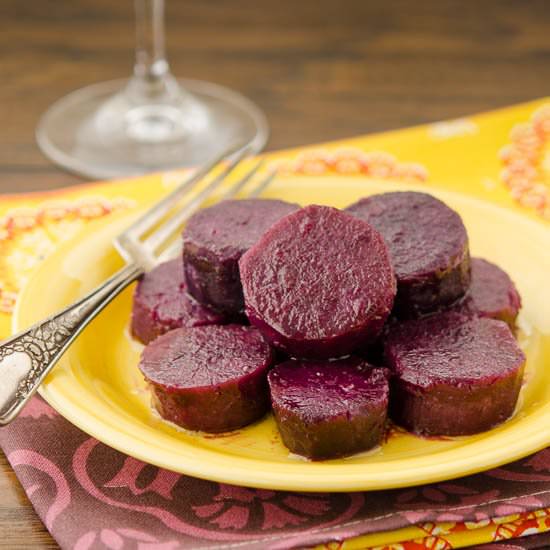 Maple Purple Sweet Potatoes - Recipe photo by magnolia days