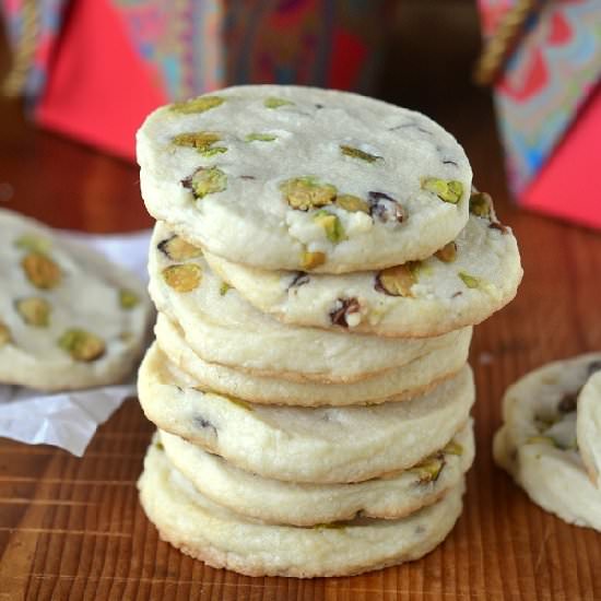 Pistachio Shortbread Cookies - Recipe photo by theviewfromgreatisland