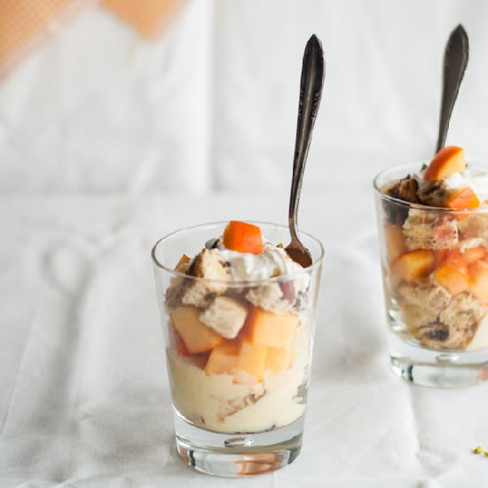 Panettone and Persimmon Mini Trifle - Recipe photo by Parttimechef