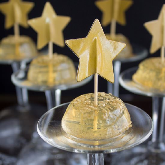 Champagne Jello Shots w/ Raspberry - Recipe photo by thestylistquo