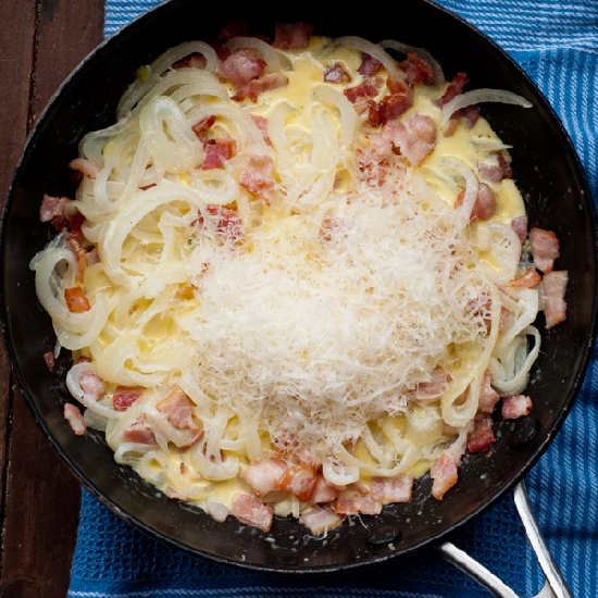 Carbonara with a twist - Recipe photo by eatlivetravelwrite