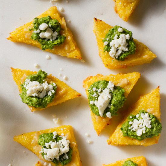 Broiled Polenta Bites - Recipe photo by aidamollenkamp