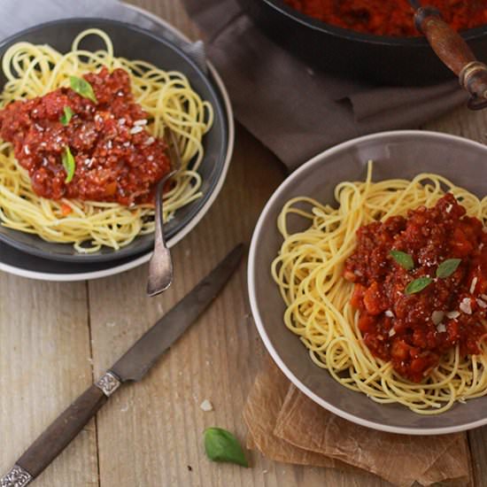 Spaghetti Bolognese - Recipe photo by Fraiseetbasilic