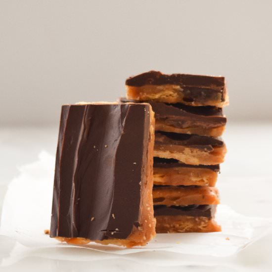 Saltine Toffee - Recipe photo by serenabakessimplyfrom scratch