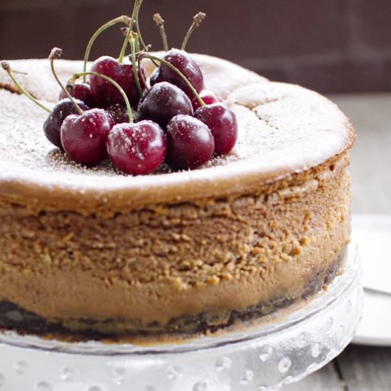 Chocolate Cherry Cheesecake - Recipe photo by spicyicecream