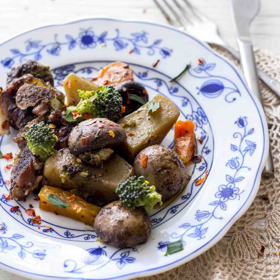 Pork with Vegetables - Recipe photo by kulinarnimisli