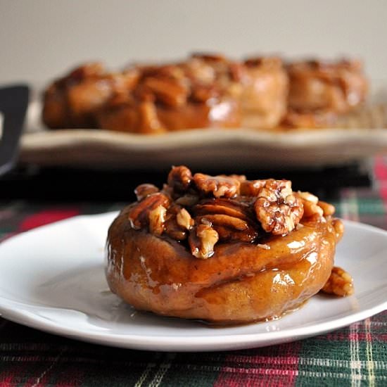 Rum Sticky Buns - Recipe photo by Little B Cooks