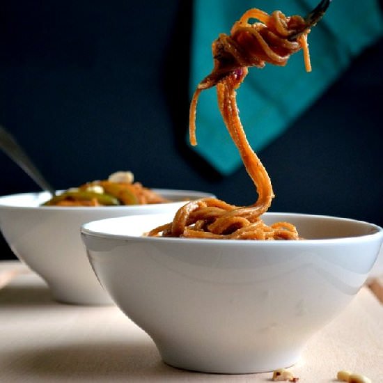 Sesame & Peanut Soba Noodles - Recipe photo by arcsfoodparadise