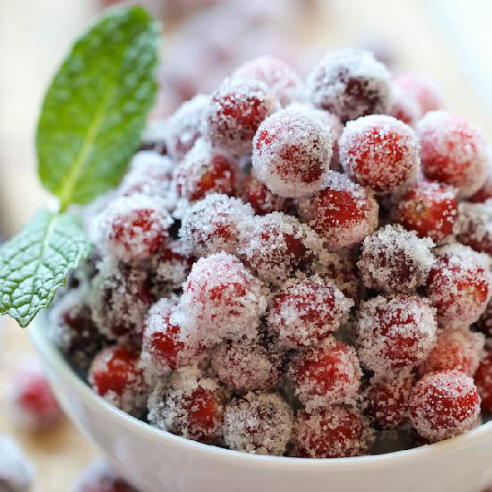 Sugared Cranberries - Recipe photo by damndelicious