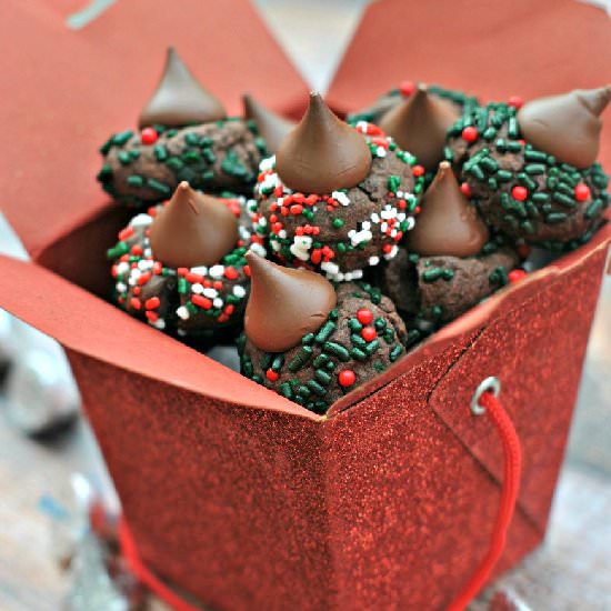 Chocolate Kissed Sprinkle Cookies - Recipe photo by ShugarySweets