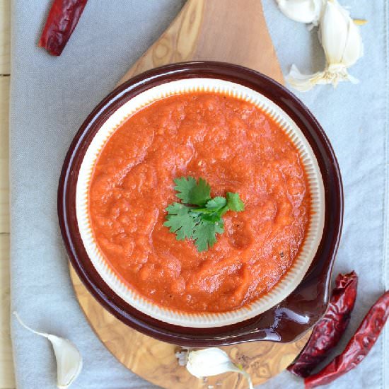 Garlic and Red Chili Chutney - Recipe photo by Whiskaffair