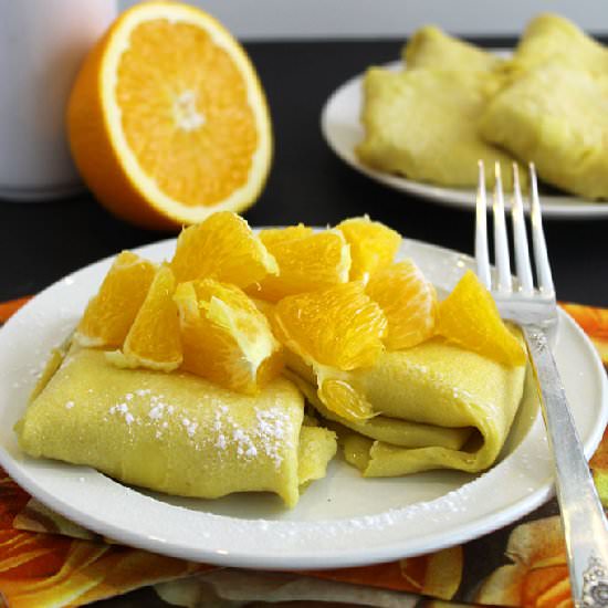 Orange Cheese Blintzes - Recipe photo by TheHealthyMaven
