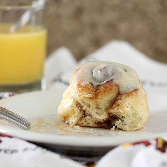 Cinnamon Rolls with Vanilla Bean - Recipe photo by theblondebuckeye